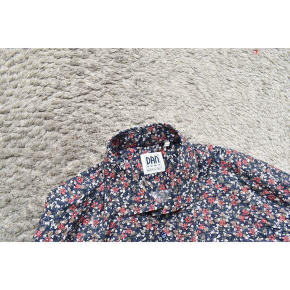 Dan Roma 2XL Cotton Shirt Multicolor Long Sleeve Made in Italy Floral - Picture 7 of 7